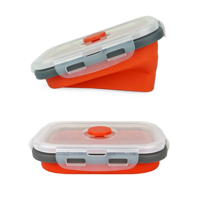 CCyanzi ECOmorning 3 Piece Silicone Food Storage Containers Collapsible Silicone Bowl with Airtight Silicone Lids, Collapsible Lunch Box - Microwave, & Freezer Safe, 350ML - Image 5